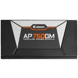 GIGABYTE GP-AP750GM alimentatore per computer 750 W 20+4 pin ATX ATX Nero Nero, 750 W, 100 - 240 V, 47 - 63 Hz, 10 A, Attivo, 120 W