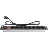 Good Connections GC-N0087 prolunghe e multiple 1,8 m 8 presa(e) AC Interno Nero, Argento, Ciabatta argento/Nero, 1,8 m, 8 presa(e) AC, Interno, Tipo F, Tipo F, Alluminio