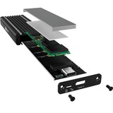ICY BOX IB-1824ML-C31 Box esterno SSD Nero M.2 Nero, Box esterno SSD, M.2, PCI Express 3.0, 10 Gbit/s, Collegamento del dispositivo USB, Nero