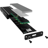 ICY BOX IB-1824ML-C31 Box esterno SSD Nero M.2, Disk enclosure Nero, Box esterno SSD, M.2, PCI Express 3.0, 10 Gbit/s, Collegamento del dispositivo USB, Nero