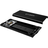 Icy Dock MB861U31-1M2B contenitore di unità di archiviazione Box esterno SSD Nero M.2 Nero, Box esterno SSD, M.2, M.2, 10 Gbit/s, Collegamento del dispositivo USB, Nero