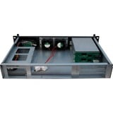 Inter-Tech 1.5U-1528L Supporto Nero, Server case Nero, Supporto, Server, Nero, Mini-ITX, Acciaio, 1.5U