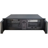 Inter-Tech 3U-3098-S Supporto Nero Nero, Supporto, Server, Nero, ATX, micro ATX, uATX, Mini-ITX, Acciaio, 3U