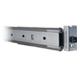 Inter-Tech 88887211 porta accessori Guida per scaffale, Rotaie di montaggio grigio, Guida per scaffale, Argento, Acciaio, 30 kg, 19", 40 mm