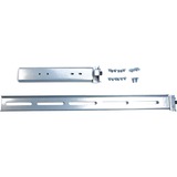Inter-Tech 88887211 porta accessori Guida per scaffale, Rotaie di montaggio grigio, Guida per scaffale, Argento, Acciaio, 30 kg, 19", 40 mm