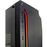 Inter-Tech A-3411 Creek Tower Nero Nero, Tower, PC, Nero, ATX, ITX, micro ATX, Blu, Verde, Rosso, Frontale