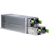 Inter-Tech Aspower R2A-DV0550-N alimentatore per computer 550 W 20+4 pin ATX Acciaio inossidabile grigio, 550 W, 115 - 230 V, 92%, Sovracorrente, Sovralimentazione, Sovraccarico, Surriscaldamento, Cortocircuito, 20+4 pin ATX, Server