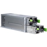 Inter-Tech Aspower R2A-DV0550-N alimentatore per computer 550 W 20+4 pin ATX Acciaio inossidabile, Alimentatore PC grigio, 550 W, 115 - 230 V, 92%, Sovracorrente, Sovralimentazione, Sovraccarico, Surriscaldamento, Cortocircuito, 20+4 pin ATX, Server