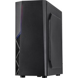 Inter-Tech B-02 RGB Tower Nero Nero, Tower, PC, Nero, ATX, micro ATX, Acrilico, Blu, Verde, Rosso