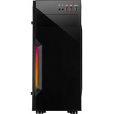 Inter-Tech B-42 RGB Tower Nero Nero, Tower, PC, Nero, ATX, uATX, Metallo, Giocare