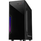 Inter-Tech B-42 RGB Tower Nero Nero, Tower, PC, Nero, ATX, uATX, Metallo, Giocare