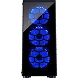 Inter-Tech CXC2 Tower Nero Nero, Tower, PC, Nero, ATX, ITX, micro ATX, Vetro temperato, Blu