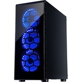 Inter-Tech CXC2 Tower Nero Nero, Tower, PC, Nero, ATX, ITX, micro ATX, Vetro temperato, Blu