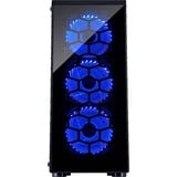 Inter-Tech CXC2 Tower Nero, Chassis Tower Nero, Tower, PC, Nero, ATX, ITX, micro ATX, Vetro temperato, Blu