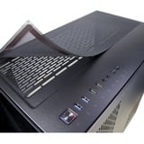 Inter-Tech C-701 Panorama Full Tower Nero, Chassis Tower Nero, Full Tower, PC, Nero, ATX, ITX, micro ATX, Metallo, Vetro temperato, 13 cm