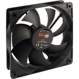 Inter-Tech F-120-S Case per computer Ventilatore 12 cm Nero Nero, Ventilatore, 12 cm, 1200 Giri/min, 20 dB, 90,1 pdc/min, Nero