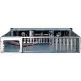 Inter-Tech IPC 2U-20248 Supporto Nero Nero, Supporto, Server, Nero, ATX, micro ATX, Mini-ITX, Acciaio, HDD, Rete, Potenza