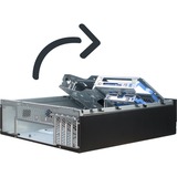 Inter-Tech IT-502 Desktop Nero, Case HTPC Nero, Desktop, PC, Nero, Mini-ITX, uATX, 1U, Alto