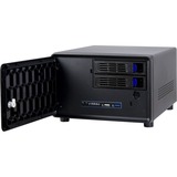 Inter-Tech SC-2100 Small Form Factor (SFF) Nero Nero, Small Form Factor (SFF), PC, Nero, Mini-ITX, Acciaio, Attività, Allarme, HDD, Rete, Potenza