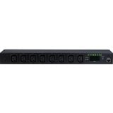 Inter-Tech SW-1081 unità di distribuzione dell'energia (PDU) 8 presa(e) AC 1U Nero Nero, Commutate, 1U, Orizzontale, Acciaio inossidabile, Nero, LCD