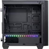 Inter-Tech X-608 Infinity Micro Tower Nero, Tower, PC, ITX, uATX, Vetro, Giocare, Blu, Verde, Rosso