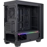 Inter-Tech X-608 Infinity Micro Tower Nero, Tower, PC, ITX, uATX, Vetro, Giocare, Blu, Verde, Rosso