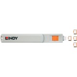 Lindy 40428 clip sicura Chiave bloccaporta USB tipo-C Grigio, Arancione 4 pz arancione , Chiave bloccaporta, USB tipo-C, Grigio, Arancione, 4 pz, 10 g