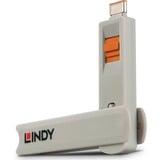 Lindy 40428 clip sicura Chiave bloccaporta USB tipo-C Grigio, Arancione 4 pz, Sicurezza arancione , Chiave bloccaporta, USB tipo-C, Grigio, Arancione, 4 pz, 10 g