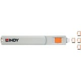 Lindy 40428 clip sicura Chiave bloccaporta USB tipo-C Grigio, Arancione 4 pz, Sicurezza arancione , Chiave bloccaporta, USB tipo-C, Grigio, Arancione, 4 pz, 10 g