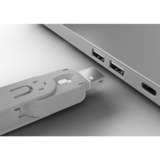 Lindy 40454 clip sicura Bloccaporte + chiave USB tipo A Bianco Acrilonitrile butadiene stirene (ABS) 5 pz argento/Bianco, Bloccaporte + chiave, USB tipo A, Bianco, Acrilonitrile butadiene stirene (ABS), 5 pz, Sacchetto di politene