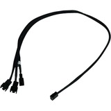 Phobya 81125 cavo di alimentazione interno 0,6 m Nero, 0,6 m, Molex (3-pin), Maschio, Femmina, Nero