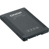 QNAP QDA-A2MAR contenitore di unità di archiviazione Box esterno SSD Nero M.2, Telaio di montaggio Nero, Box esterno SSD, M.2, M.2, 6 Gbit/s, Nero