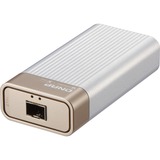 QNAP QNA-T310G1S scheda di interfaccia e adattatore SFP+ Thunderbolt 3, SFP+, Femmina, Oro, Grigio, Attività, Collegamento, Potenza, 10 Gbit/s