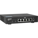 QNAP QSW-1105-5T switch di rete Non gestito Gigabit Ethernet (10/100/1000) Nero, Interruttore Nero, Non gestito, Gigabit Ethernet (10/100/1000)