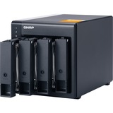 QNAP TL-D400S contenitore di unità di archiviazione Box esterno HDD/SSD Nero, Grigio 2.5/3.5" Nero, Box esterno HDD/SSD, 2.5/3.5", Seriale ATA II, Serial ATA III, 6 Gbit/s, Hot-swap, Nero, Grigio