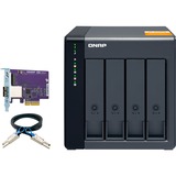 QNAP TL-D400S contenitore di unità di archiviazione Box esterno HDD/SSD Nero, Grigio 2.5/3.5" Nero, Box esterno HDD/SSD, 2.5/3.5", Seriale ATA II, Serial ATA III, 6 Gbit/s, Hot-swap, Nero, Grigio