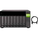 QNAP TL-D800C contenitore di unità di archiviazione Box esterno HDD/SSD Nero, Grigio 2.5/3.5" Nero, Box esterno HDD/SSD, 2.5/3.5", Seriale ATA II, Serial ATA III, 6 Gbit/s, Hot-swap, Nero, Grigio