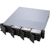 QNAP TL-R1200S-RP contenitore di unità di archiviazione Box esterno HDD/SSD Nero, Grigio 2.5/3.5" Nero, Box esterno HDD/SSD, 2.5/3.5", Serial ATA III, 6 Gbit/s, Hot-swap, Nero, Grigio