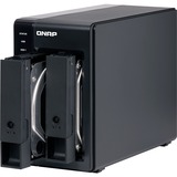 QNAP TR-002 contenitore di unità di archiviazione Box esterno HDD/SSD Nero 2.5/3.5" Nero, Box esterno HDD/SSD, 2.5/3.5", Seriale ATA II, Serial ATA III, 6 Gbit/s, Hot-swap, Nero