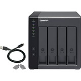 QNAP TR-004 contenitore di unità di archiviazione Box esterno HDD/SSD Nero 2.5/3.5" Nero, Box esterno HDD/SSD, 2.5/3.5", Seriale ATA II, 3 Gbit/s, Hot-swap, Nero