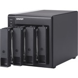 QNAP TR-004 contenitore di unità di archiviazione Box esterno HDD/SSD Nero 2.5/3.5" Nero, Box esterno HDD/SSD, 2.5/3.5", Seriale ATA II, 3 Gbit/s, Hot-swap, Nero