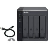 QNAP TR-004 contenitore di unità di archiviazione Box esterno HDD/SSD Nero 2.5/3.5", Disk enclosure Nero, Box esterno HDD/SSD, 2.5/3.5", Seriale ATA II, 3 Gbit/s, Hot-swap, Nero