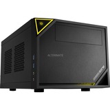 Sharkoon SHARK ZONE C10 Nero, Giallo, Chassis Tower Nero, PC, Nero, Giallo, Mini-ITX, Metallo, Giocare, 15 cm