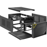 Sharkoon SHARK ZONE C10 Nero, Giallo, Chassis Tower Nero, PC, Nero, Giallo, Mini-ITX, Metallo, Giocare, 15 cm