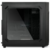 Sharkoon VG6-W RGB Computer case, Chassis Tower Nero, Midi Tower, PC, Nero, ATX, micro ATX, Mini-ATX, Giocare, Blu, Verde, Rosso