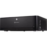 SilverStone GD06B vane portacomputer Scrivania Nero, Alloggiamento desktop Nero, Scrivania, PC, Alluminio, Plastica, SECC, Micro-ATX, Mini-DTX, Mini-ITX, Nero, 440 mm, Vendita al dettaglio