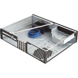 SilverStone ML03 HTPC Nero, Alloggiamento desktop Nero, HTPC, PC, Nero, micro ATX, Mini-ATX, Mini-ITX, Alluminio, Plastica, SECC, 440 mm