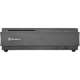 SilverStone ML07 vane portacomputer HTPC Nero Nero, HTPC, PC, Plastica, Acciaio, Mini-DTX, Mini-ITX, Nero, Fondo