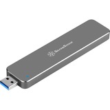 SilverStone MS09 Box esterno SSD Antracite M.2, Disk enclosure grigio scuro, Box esterno SSD, M.2, SATA, Collegamento del dispositivo USB, Antracite