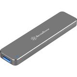 SilverStone MS09 Box esterno SSD Antracite M.2, Disk enclosure grigio scuro, Box esterno SSD, M.2, SATA, Collegamento del dispositivo USB, Antracite